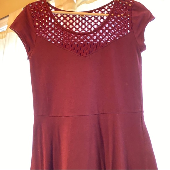 Burgundy fall dress - Picture 2 of 2